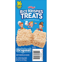 Rice Krispies Treats Crispy Marshmallow Squares, Kids Snacks, Snack Bars, Original, 12.4oz Box (16 Bars)